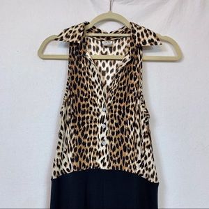 Cache Dresses - Cache Leopard Print and Black Dress Size 6 Cache Dresses - Cache Leopard Print and Black Dress Size 6